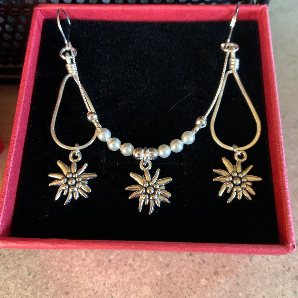 Necklace and earring set or will sell separately